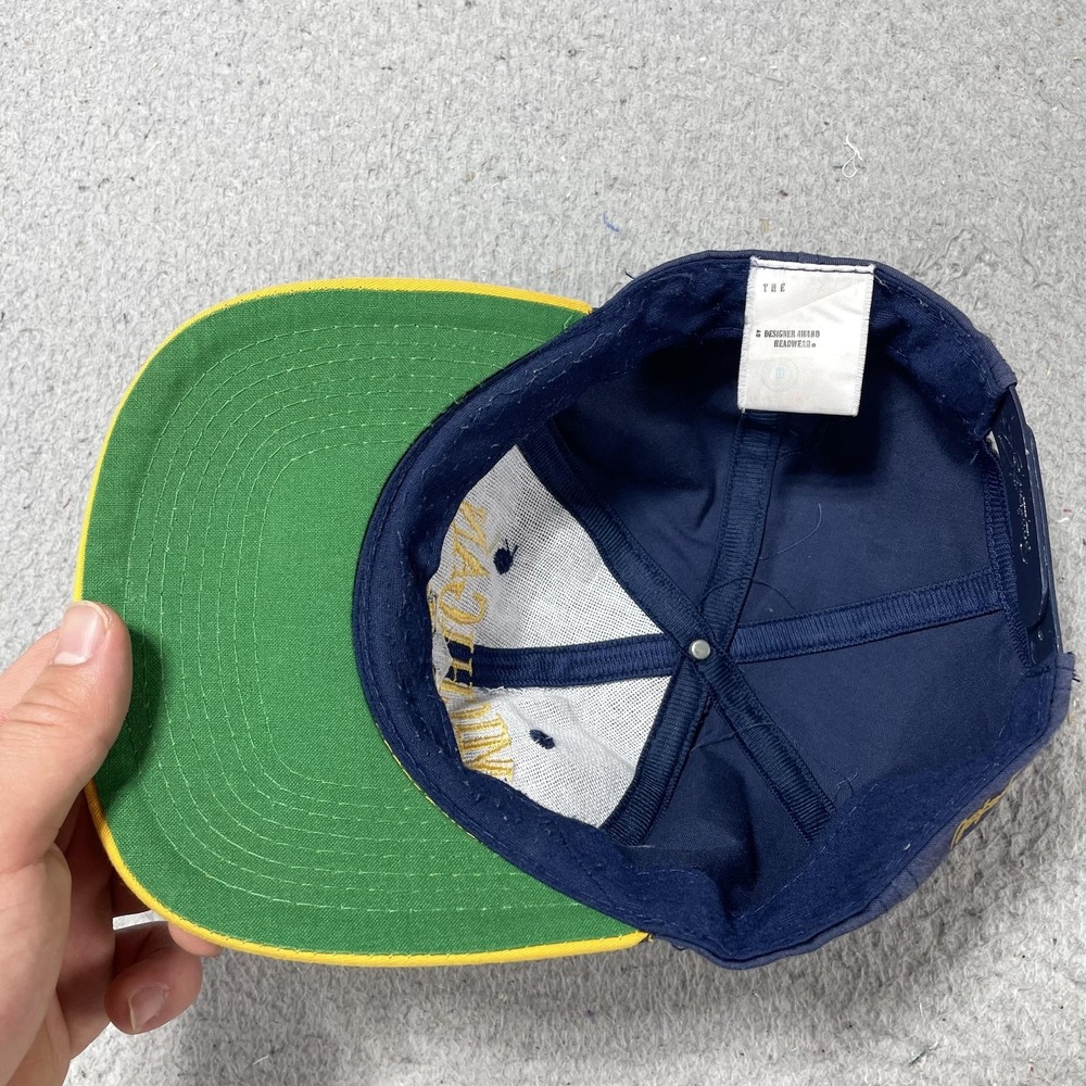 Vintage Michigan Wolverines Hat Cap Snap Back‎ Mens One Size Blue NCAA The Game - Picture 6 of 7